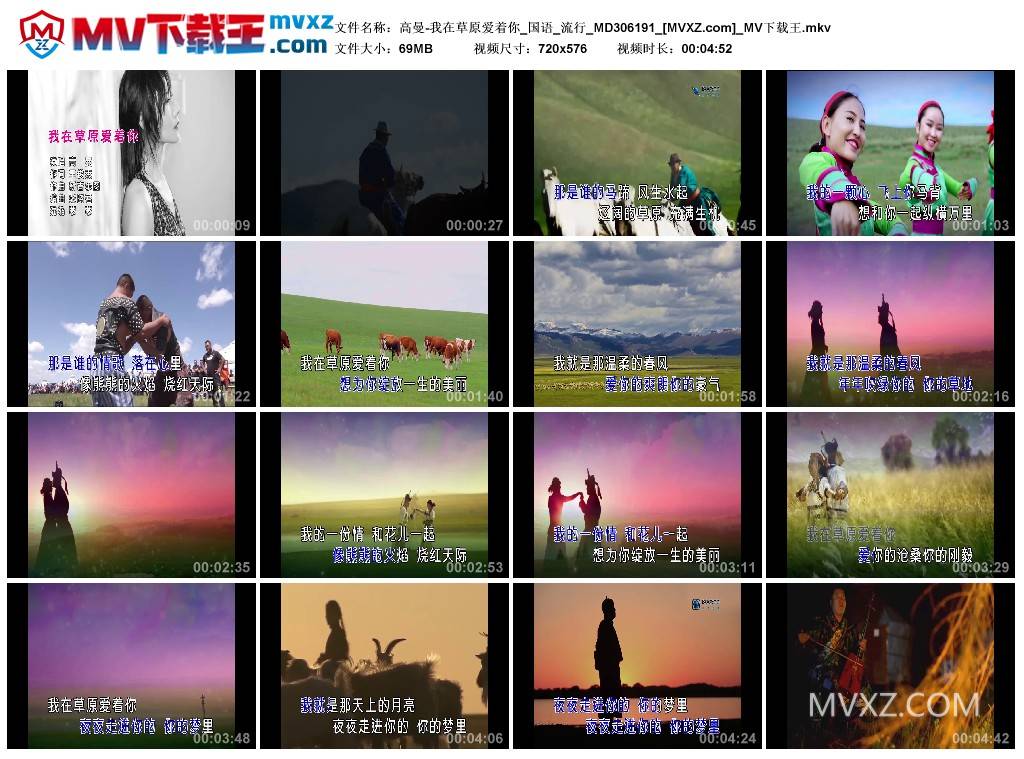 高曼-我在草原爱着你_国语_流行_MD306191